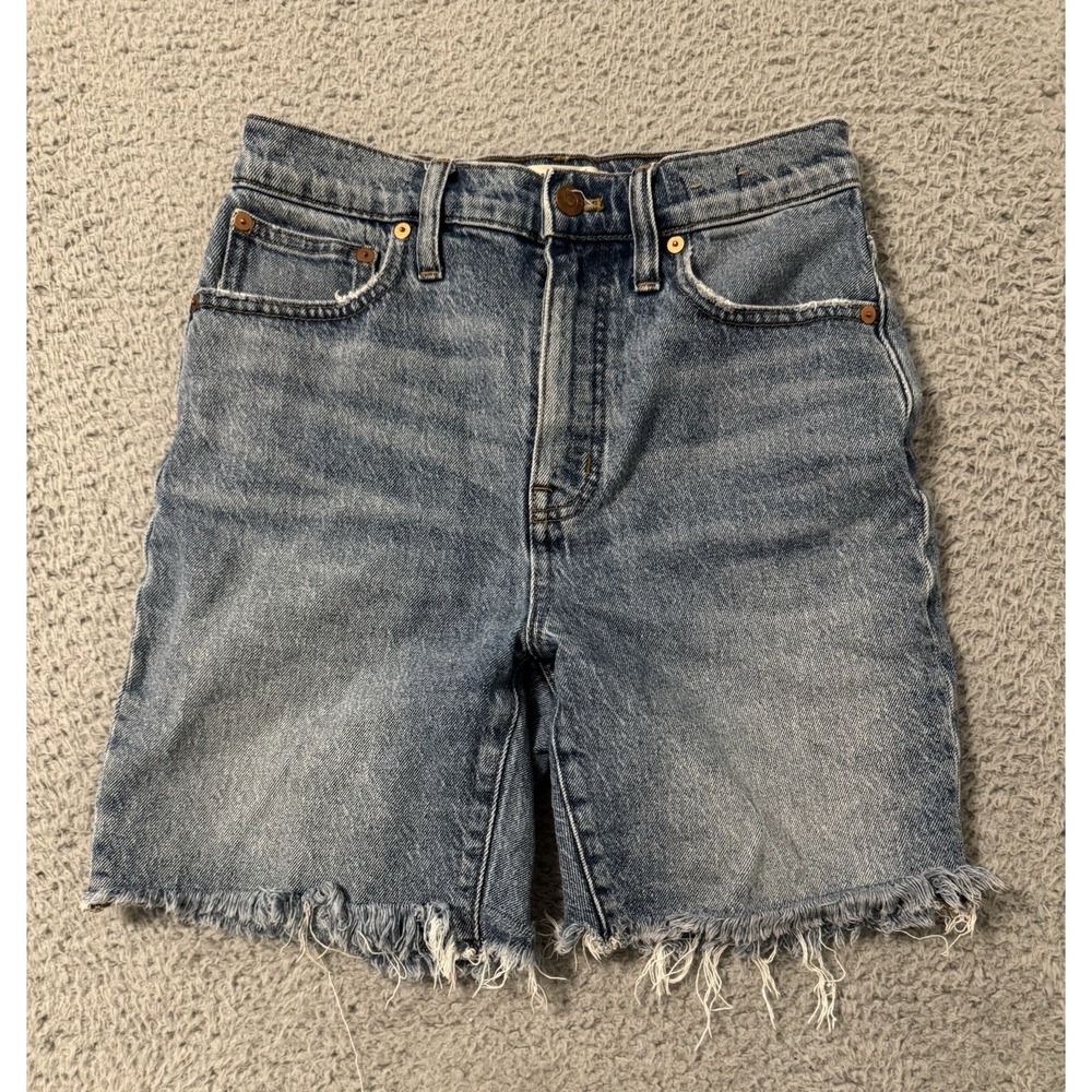 Madewell High rise mid length‎ jean shorts Size 25